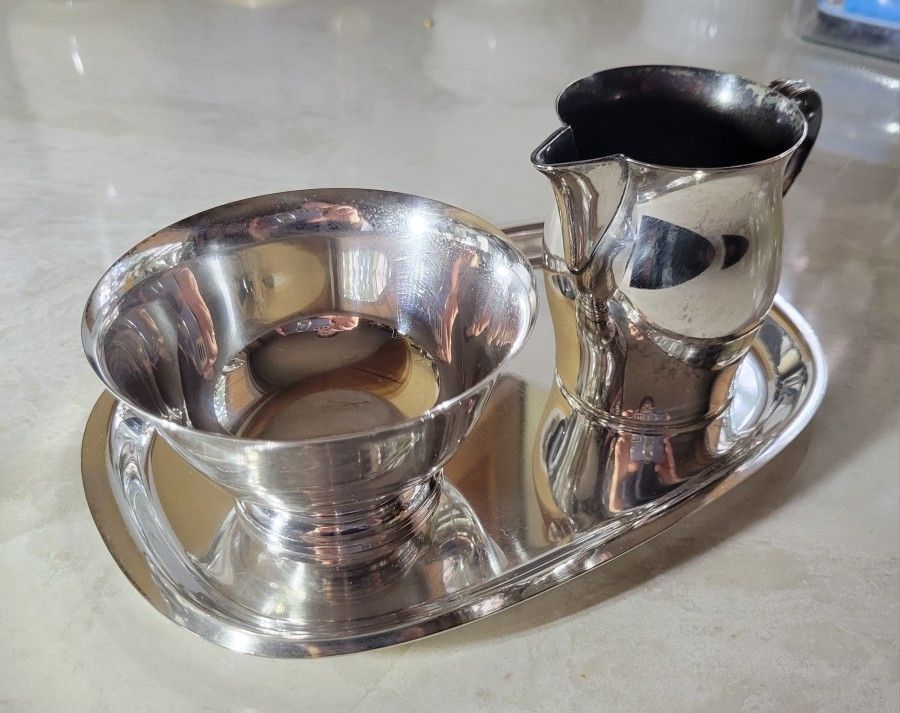 Paul Revere Creamer And Sugar Set