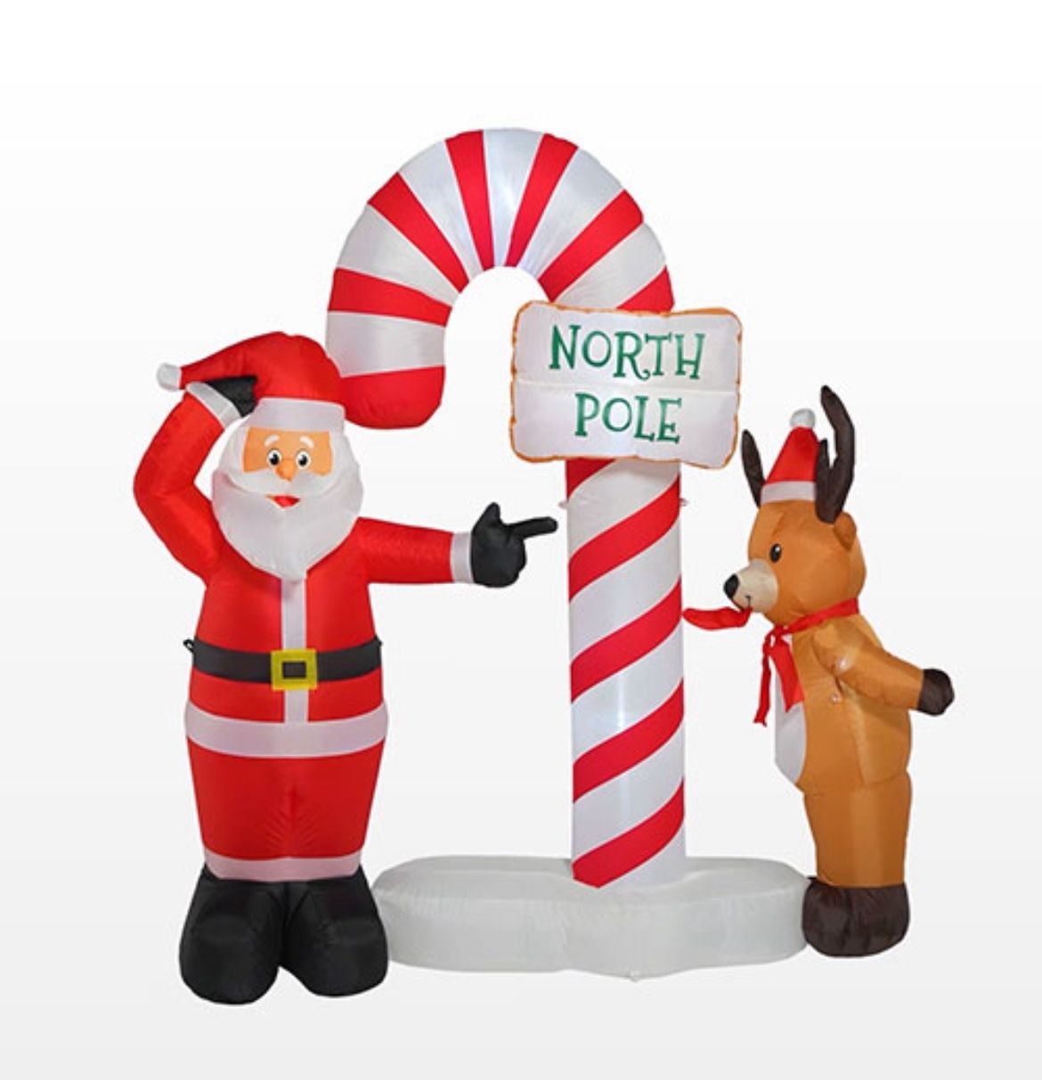 Enchanted Forest® 6' LED Santa & Reindeer Dare Christmas Inflatable