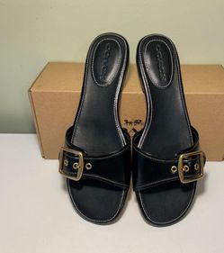 Brand new Coach kitten sandals  with gold buckle size 8 1/2