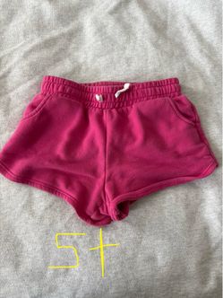 Girls Pink Fleece Shorts