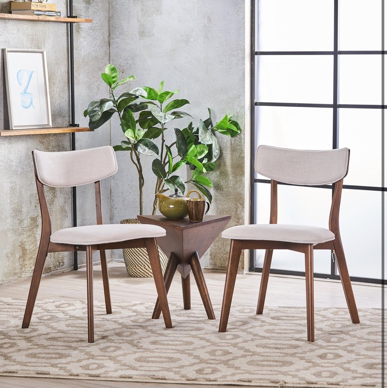 new set of 2 pieces Mid-Century Modern Dining Chairs