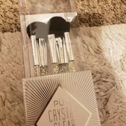 PUR Crystal Clear Makeup Brushes Set New