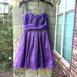 City Triangles Bluish Purple Fancy Strapless Dress Jrs 13