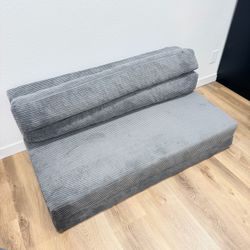 Folding sofa bed floor sofa gray color small queen