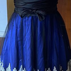 Blue/Black - Short Prom/Birthday dress - Size 5