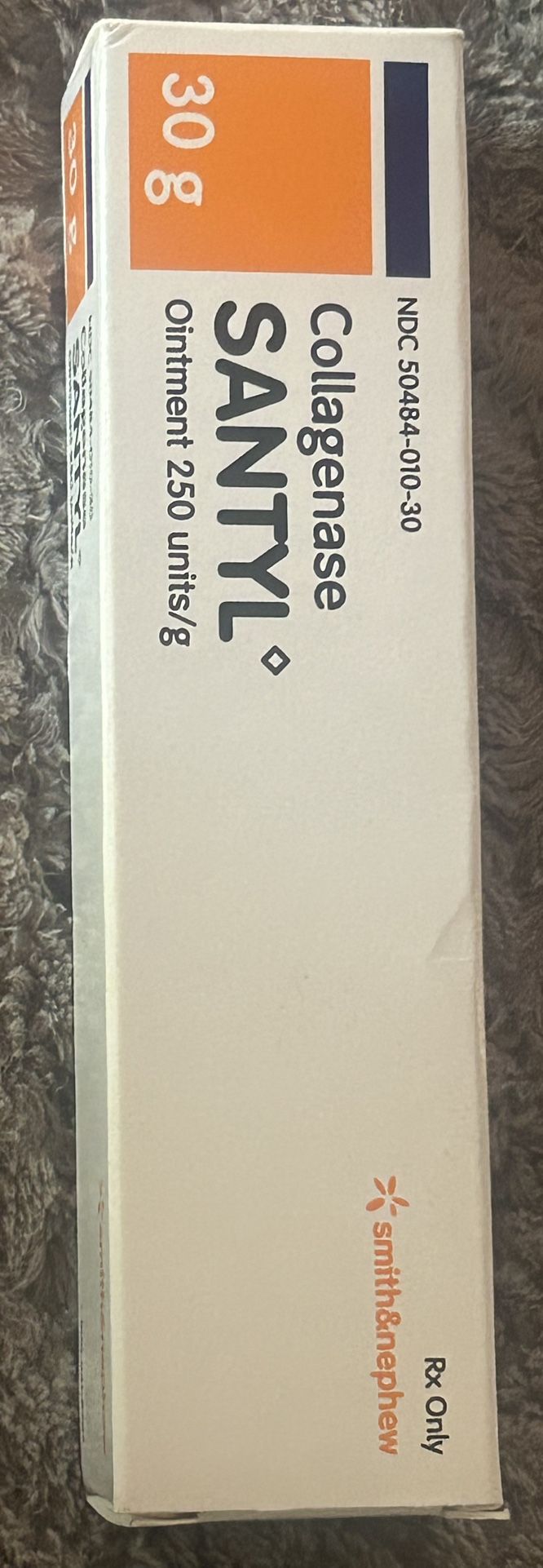 NDC 50484-010-30 Collagenase SANTYL 30 g Ointment 250 units/g