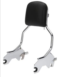 MoKitDora Sissy Bar 16" Passenger Detachable Backrest for 2018-later Softail Sport Glide FLSB Low Rider FXLR FXLRS FXLRST FXRST Models, Chrome