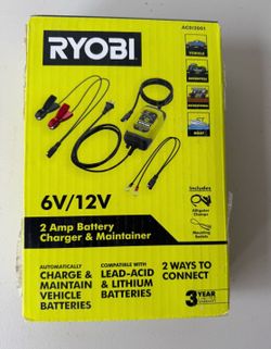 RYOBI 2 Amp Battery Charger and Maintainer