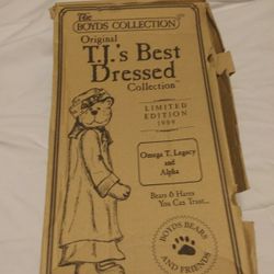 Boyds TJ's Best Dressed Collection 1999 Limited Edition Omega T. Legacy & Alpha

