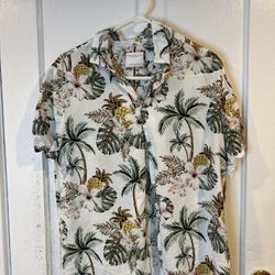 Hawaiian Shirt – Ricky Singh – Men’s M – Denim & Flower – Summer Ready – Hawthorne NJ