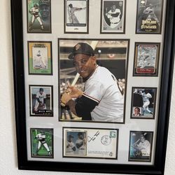 Willie Mays framed and signed tribute.