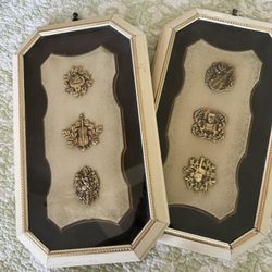 Hollywood Regency Musical Decor Wall Plaques (pair)