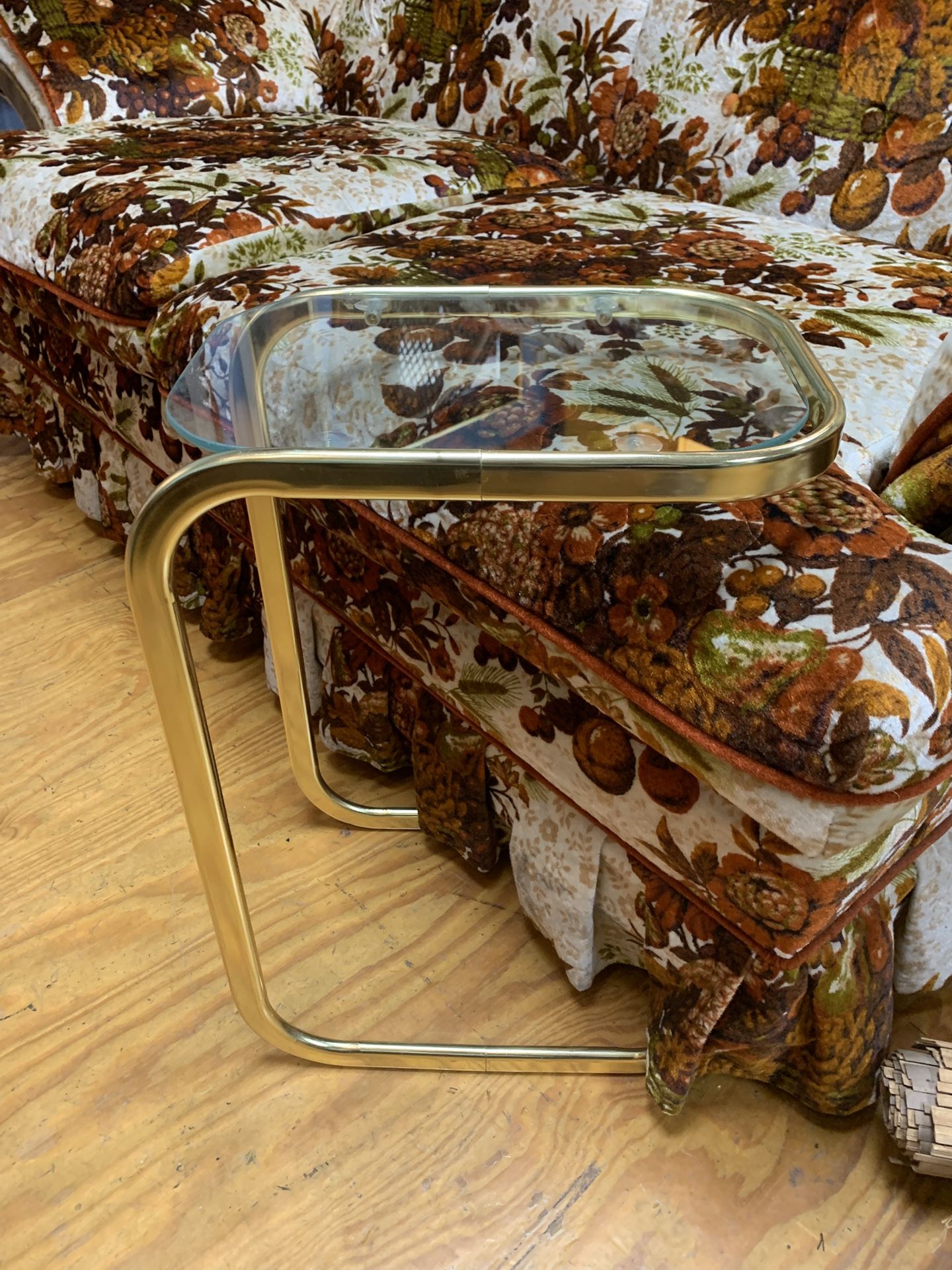 Vintage Brass And Glass Soda Serving Table - $55 Each