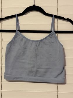 Blue Cropped Tank Top