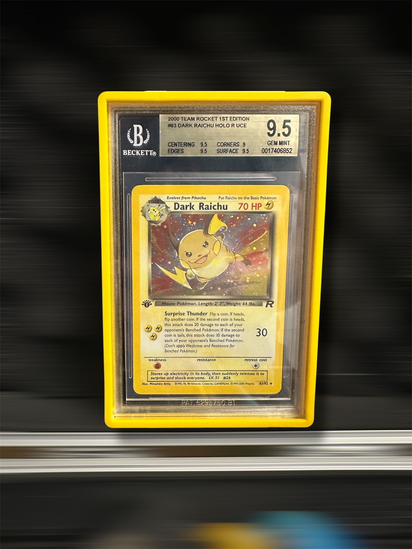 1st Edition Dark Raichu Low Pop