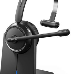 LEVN Wireless Headset for Work, Bluetooth Headset with Noise Canceling Microphone