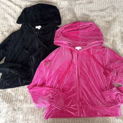2 Hoodie Bundle! Bright pink and Black Size Medium
