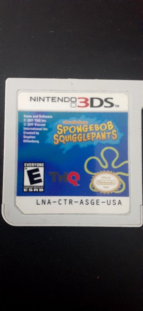 Spongebob Squigglepants N8ntendo 3ds Video Games