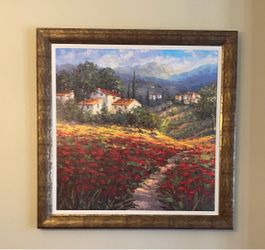 LARGE FRAMED CANVAS WALL ART (47” x 47”)