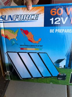 Sun force 60 watt Solar 12v power generator kit
