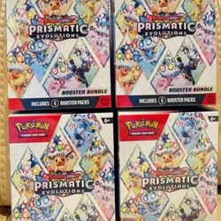 Pokemon TCG SV: Prismatic Evolutions Booster Bundle (6 packs) - Factory Sealed