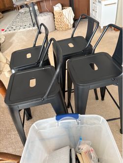 Black counter chairs