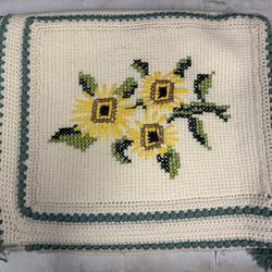 Handmade Crochet Quilt Floral