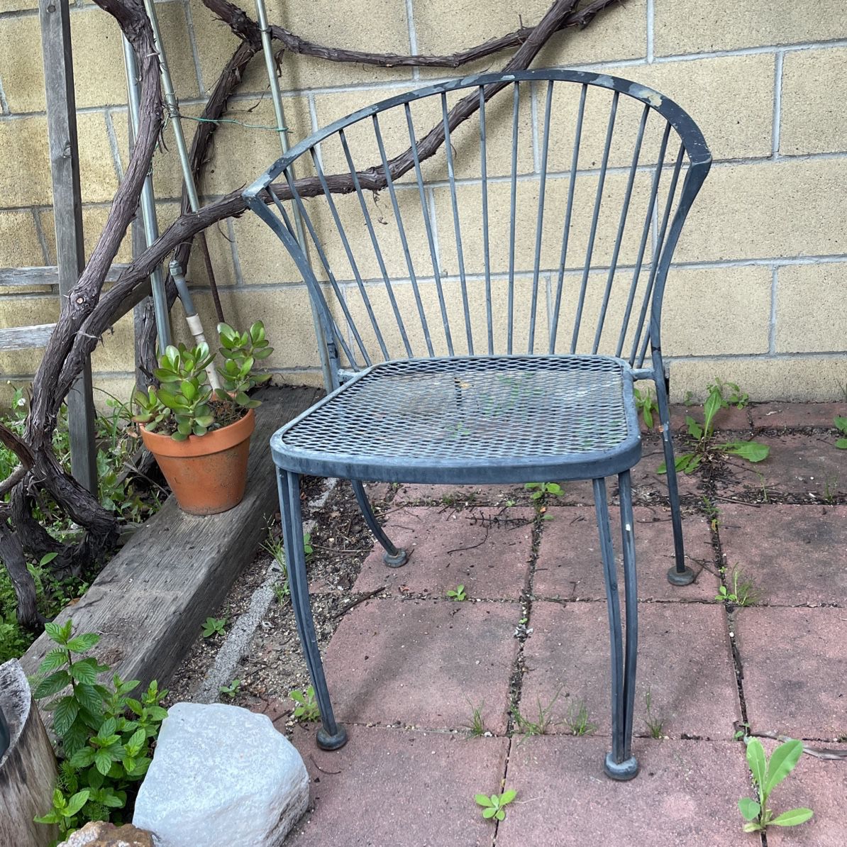 Heavy Wrought Iron Chair Metal