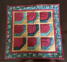 Watermelon Wall Hanging Quilted 18” x18”