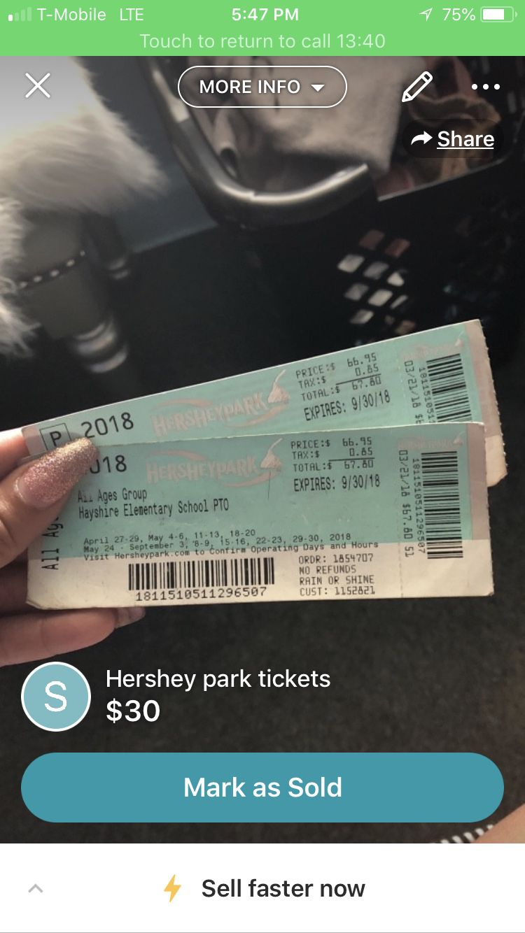 Hershey Park tickets