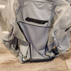 Joe Rocket Phoenix Ion Silver Mesh Armored Waterproof Motorcycle Jacket Size  XL