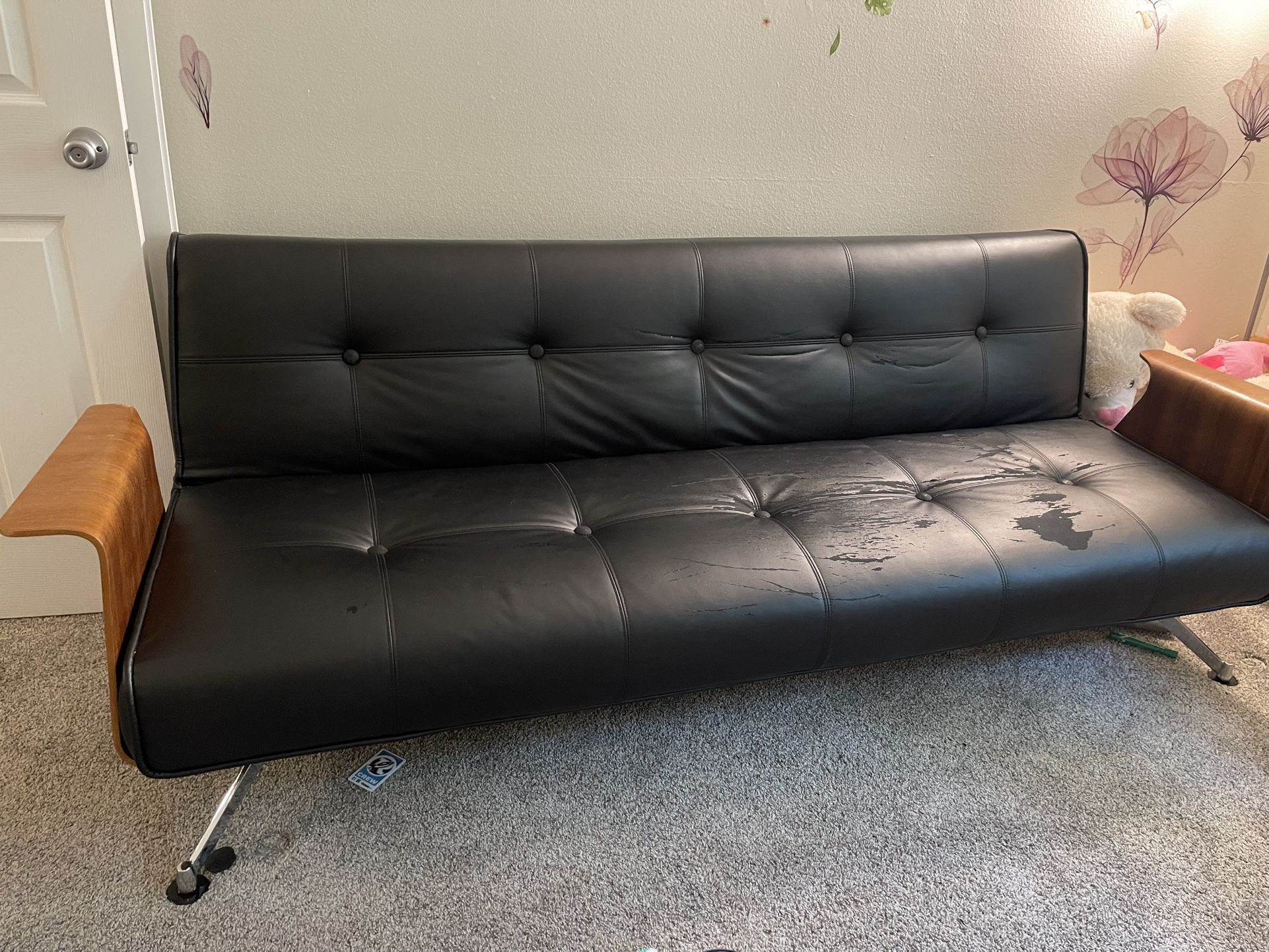 Leather Futon Sofa Bed