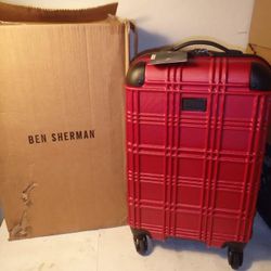 Ben Sherman Nottingham Collection 20" 180354 Red Hard Suitcase Luggage