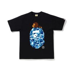 black and blue bape tee