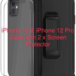 iphone  12/12 Pro max case with 2 PCS Screen Protectors
