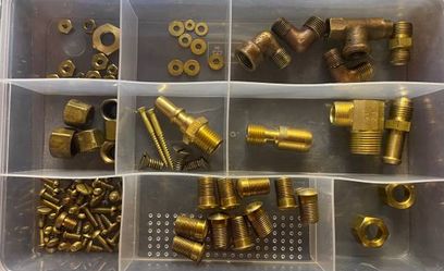 Case of Brass fittings & Hardware 101 items