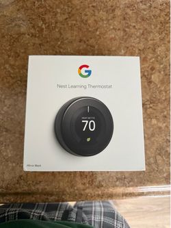 Nest Smart Learning Wi-Fi Programmable Thermostat, 3rd Gen, Mirror Black