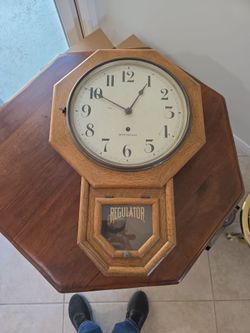 Vintage Seth Thomas Schoolhouse Wall Clock