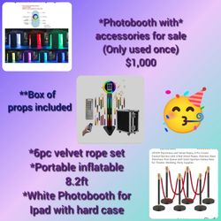 Photobooth And Accessories For Sale