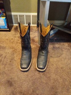 Shyanne Women's Black Leather Western Cowboy Boots - Size 7M