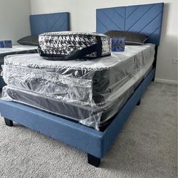 Brand New Twin Bed Frame With Mattress And Box Spring For Only $299 🚨 Ready For Delivery 🚛
