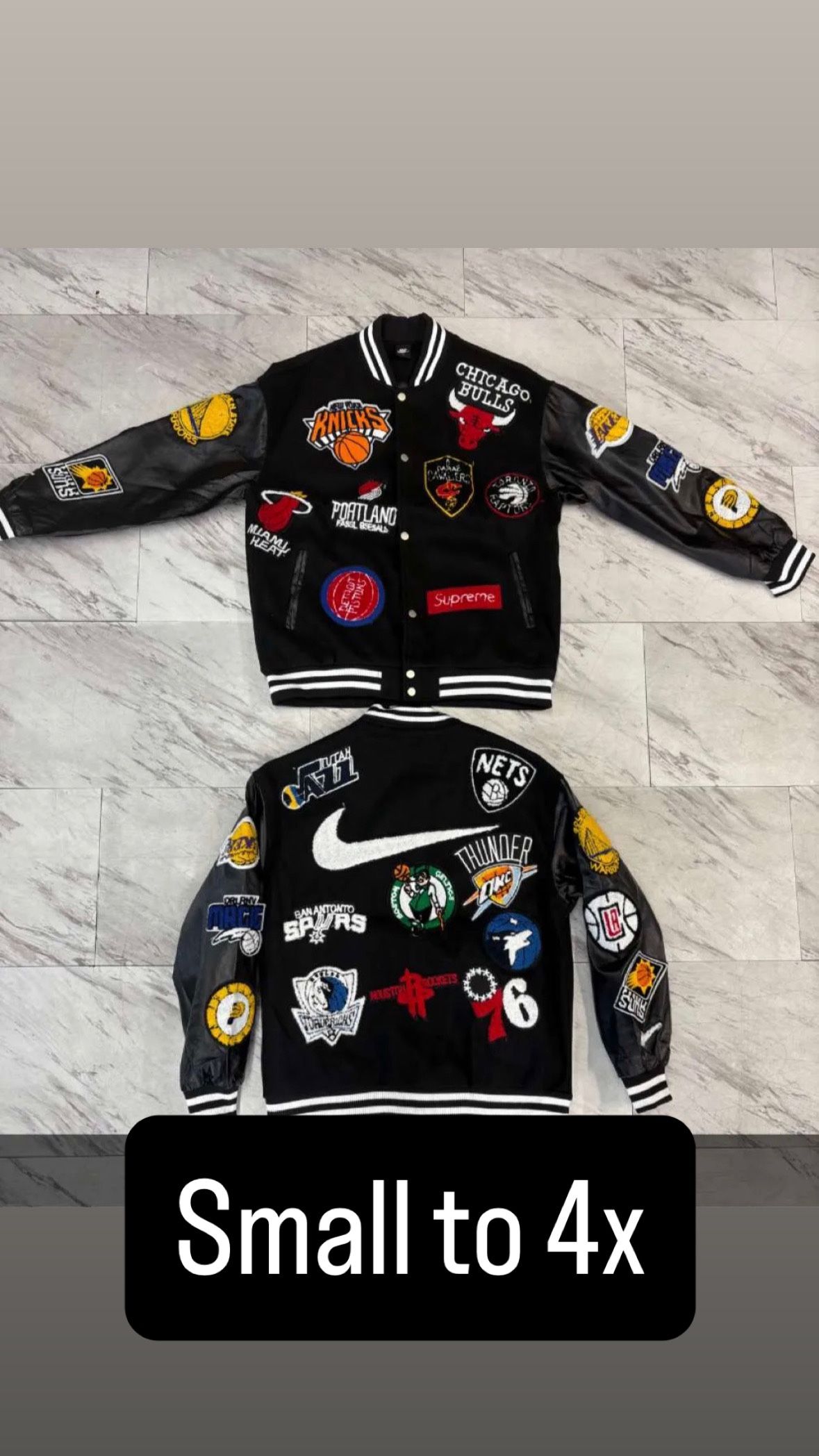 Black Nike Supreme Collab Jacket