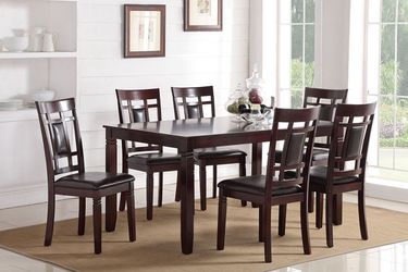 7-Piece Dining Set, Wooden Table and Chairs, Table and Chairs, Table, Chairs, Casual Dining Set, Rectangular Dining Table, Kitchen Table Set 