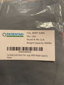 FULL BODY SLING FOR A MEDICAL HOIST