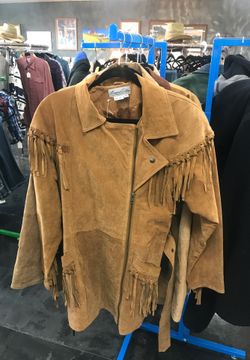 Women Suede Leather Jacket, size 4