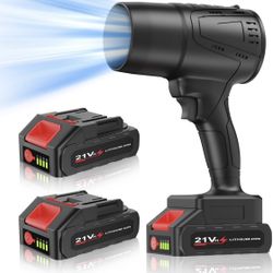 Kusakyo Leaf Blower Cordless with Battery, blowers for lawn care, Handheld, 21V*2 Pcs Batteries Electric Leaf Blowers for Lawn Care, Patio, Blowing Le