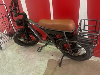 Cargo Fat Tire Electric Bike – Only 24 Miles – Passenger Seat + Rear Rack