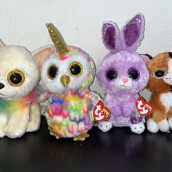 Lot Of 4 TY Beanie Boos