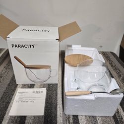 New - Paracity Class Bowl, With Spoon And Wooden Top