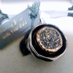 💯925 Sterling Silver Ring 💍 14kt Gold.🆕🆕🆕